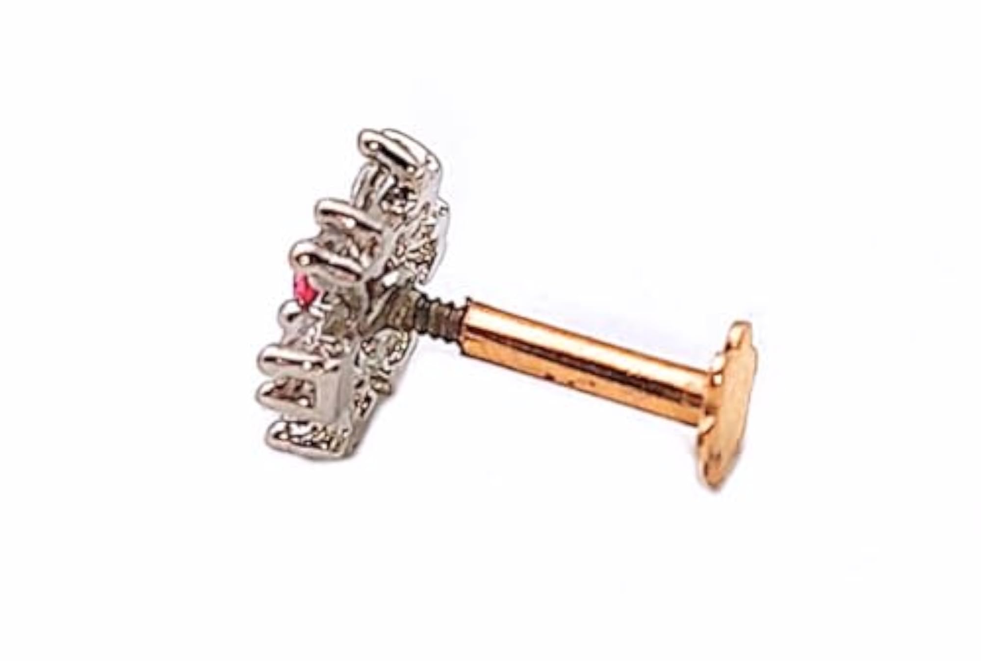 Women's Elegant 925 Silver Ruby Nosepin, Sensitive Skin-Friendly