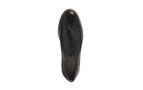 Image of Neeman's Luxe Brogues for Men | Antique Finish Faux Leather (PU) with Mendelian Brogue Pattern | Comfortable Semi-Casual Brogues