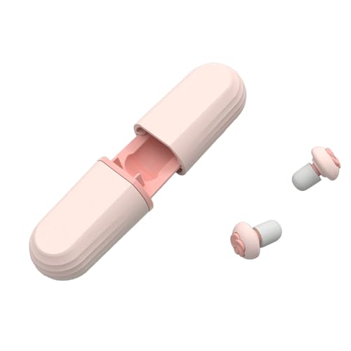 Generic Tapones para el Oído de Bloqueo de Sonido, Tapones para la Oreja de Cancelación de Ruido de Silicona 6 Pares para Viajar (Rosado)