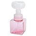 Flower Shape Foaming Soap Dispenser, 250ml Refillable Empty Foam Liquid Hand Soap Container Reusable Plastic Press Bottle for Bathroom(Pink)