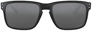 Oakley Men's Holbrook 0OO9102 Polarized Iridium Square Sunglasses, POLISHED BLACK, 55.01 mm