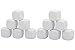 Qidiwin 2.5 Inch White EVA Foam Dices for Kids Graffiti, Building Blocks,Creative Painting,Party Supplies, 12 PCS