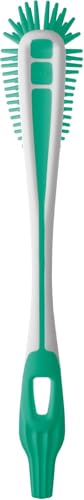 MAM Soft Brush Flaschenbürste mit extra-weichen Borsten, Bürste passend für Jede Flaschenform, mit spezieller Saugerbürste für die Reinigung von Saugern, seegras