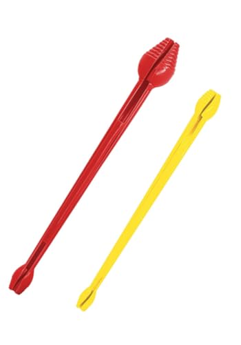 Toasis Plastic Fishing Hook Disgorger 2pcs Fish Hook Remover Tools (Red & Yellow)