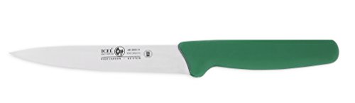 ICEL Cutlery 5 1/2-inch Stiff Wide Blade Boning Knife, Extra Wide Straight Blade, Green Handle - Great for Holiday and Party Preparations -