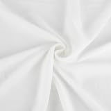BENECREAT 5m/ 5.5 Yards einfarbiger Chiffon-Stoff, 150 cm Breiter Transparenter weißer Chiffon-Stoff, Nähmaterial für Hochzeitskleid, Party-Hintergrund und DIY-Bastelarbeiten