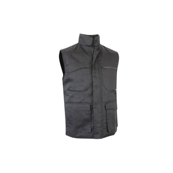 Chaleco Multibolsillos Acolchado Modelo Colt en 65% Poliéster y 35% Algodón de Color Negro