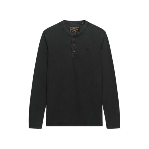 Superdry T-Shirt à Manches Longues Waffle Long Sleeve Henley 2XL
