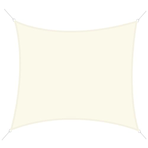 Outsunny Voile d'ombrage carrée 3x3m Toile ombrage extérieur Protection Anti-UV, pour Jardin terrasse extérieur Patio Piscine Balcon, crème