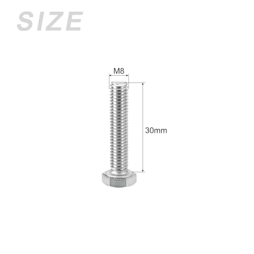 Image of METALLIXITY Hex Head Screws Bolts, Nuts, Flat & Lock Washers Kits (M6-1x30mm) 10 Set, Stainless Steel Fully Threaded Machine Screws Bolt Set - for Home Appliance Equipment