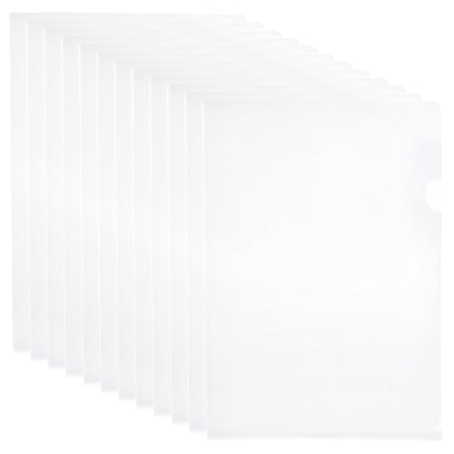 Carpeta de archivos de plástico transparente con botón Hemobllo resistente de 20 unidades