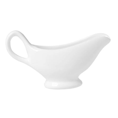 BRIGHTFUFU Ceramic Sauce Boat Creamer Pitcher with Handle Gravy Serving Boat Syrup Dispenser Gravy Dispenser Condiment Bowl Small Sauce Pitcher Gravy Boat with Handle Gravy Pitcher Ceramics