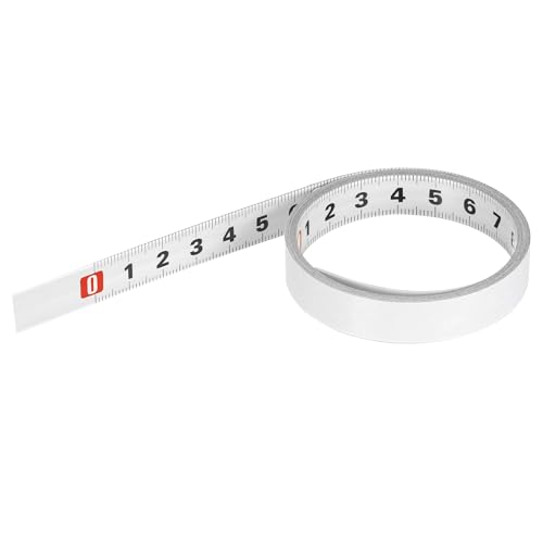 Regla adhesiva de acero 3 m 12.5 mm blanco miniatura 1