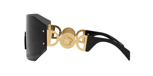 Versace Unisex Sunglasses Grey Mirror Silver Frame, Grey Mirror Silver Lenses, 0MM2