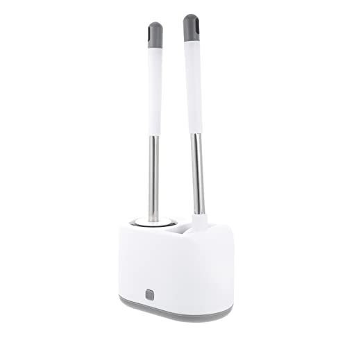 Cabilock Cleaning Accessories Toilet Brushes Set Wall- Mounted Toilet Brush Holder With Base Bathroom Cleaner Toilet Bowl Cleaning Suction Brush Long Handled Cleaner Scrubber Home Tool #TOP17