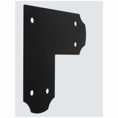 National Hardware N800-015 Hartley Collection Decorative L Strap, Black, 5 x 11-1/4 x 11-1/4 in. - Quantity 4