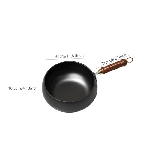 Wok Pan de Hierro con Mango de Madera 26 cm miniatura 3