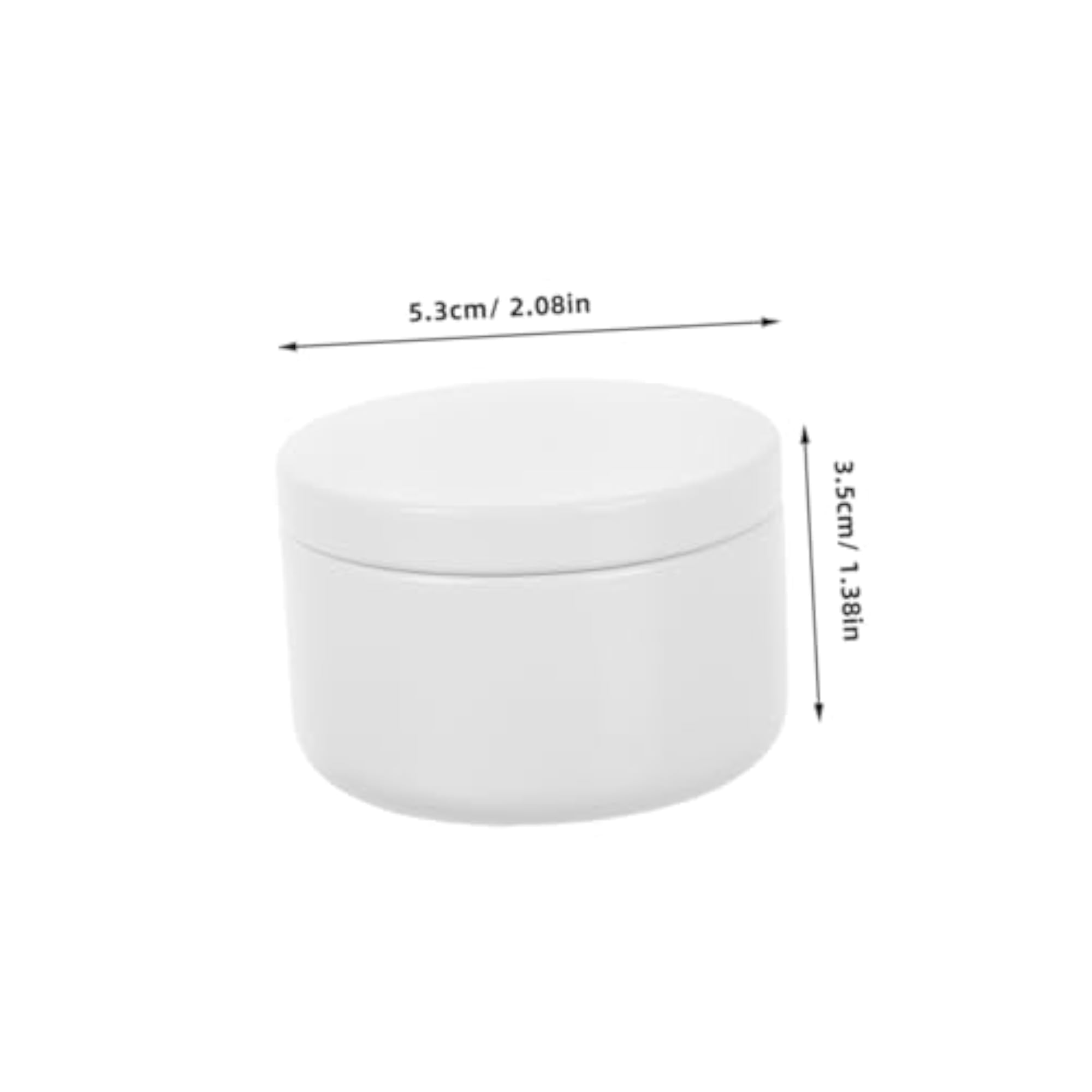 6pcs White Aluminum Round Tins with Lids