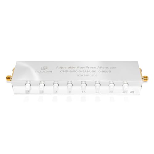 tojoin rf step attenuator step-adjustable attenuator push-button step attenuator sma attenuator 0-90db dc to 25ghz 50 ohm rf attenuator sma female attenuator 1pcs