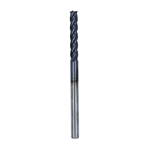 Image of 1 /4in Solid Carbide Long End Mill,4 Flute,30 Degree Helix Bits Tool for Medium Hardness Steel, Brass, Iron