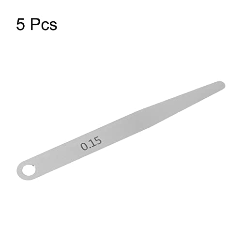 HARFINGTON 5pcs Feeler Gauge 0.15mm Thickness Gauge 65MN Steel Metric Gap Measuring Tool, Single Blade - Thumbnail 3