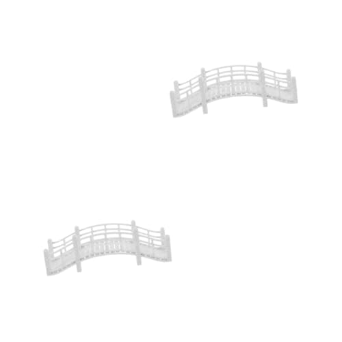 Happyyami 2 Piezas Puente micropaisaje Puente en Miniatura para jardín pequeño Puente para jardín Hadas para el jardín Puentes de jardín para Exteriores miniaturas para Manualidades pla Grey