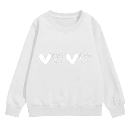 Girls Boys Oversized Sweatshirt Cute Heart Graphic Crewneck Pullover Tops Comfy Soft Birthday Outfits Fall Winter Clothes2