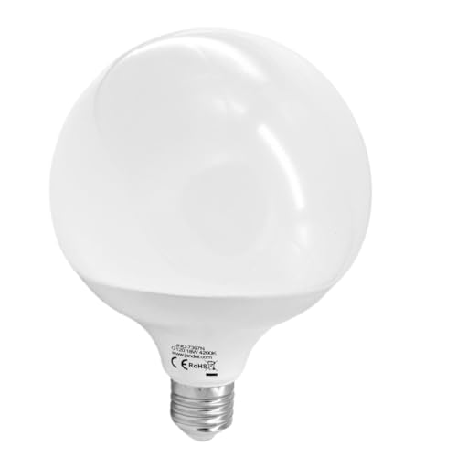 Jandei - Bombilla LED Globo 270º, G120, Rosca E27, 18W (equivalente a 140W) 1800 Lúmenes. Perfectas para Salón, Cocina, Baño, Oficina. Ahorro de energía. (4200K)