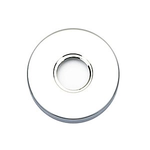 Emtek Transitional Brass Towel Ring with Matching Finish Rosette - Choice of 7 Finishes - 290110US19 - Square (10) - Flat Black (US19)