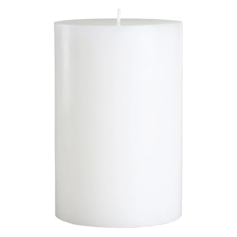 Mister Candle Non Scented White Pillar Candle, Unscented 4 x 6 Inch Candle, Hand Poured White Unscented Candle for Home Decor, Premium Wax, Smokeless & Dripless, 120 Hour Burn Time Cover