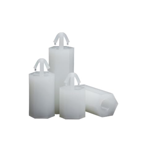 5~30Pcs M3 M4 White Nylon Spacing Screw for PCB Board Thickness of 1.0-1.8mm Hex Push-in Nylon Post Fixed Standoff Spacer Pillar Metal Screws(M3x22mm-20pcs)