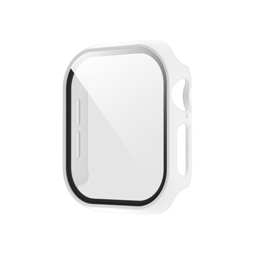 YOUULAR �n�[�h�P�[�X Apple Watch Series 10 46mm�Ή� �����K���X�X�N���[���v���e�N�^�[�t�� �����^�ϏՌ��ی�J�o�[ iWatch�V���[�Y�p �z���C�g