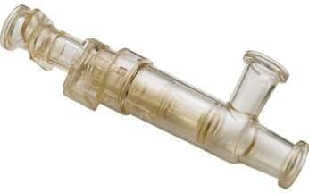 lab-cleaned Steam-in-Place Connector, Two Cycle, Polysulfone with Polycarbonate Sleeve, 3/4" ID x 3/4" x 3/4" lab-cleaned ; 1/Each