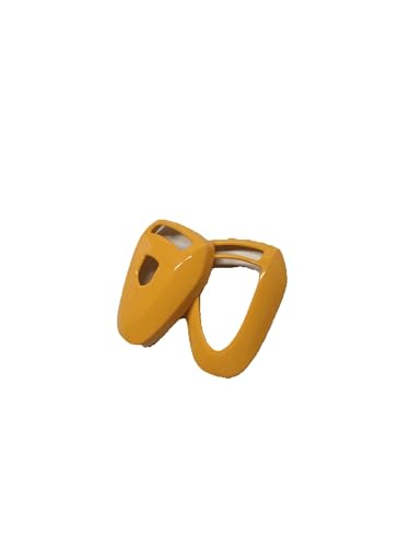Étui de clé pour Porsche 911 997 Boxster Cayman en finition jaune - 2