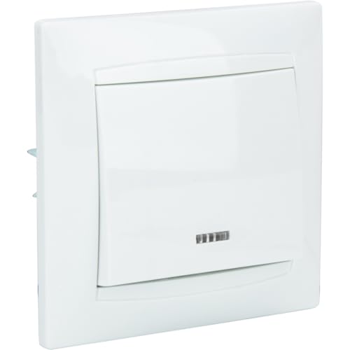 Zenitech Bouton Poussoir à Voyant encastré Zyna - Blanc