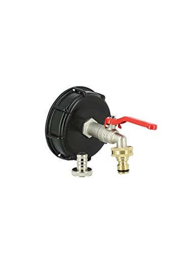 Multicuves - Raccord cuve Eau S100X8 - Robinet ECO Laiton 15 mm + Nez 20x27