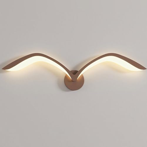 LOGT LED Animaux Oiseau Applique Intérieur Décorer Lampe murale Mouette Créative Lampe de chevet 9W Blanc Chaud Bird Eclairage mural Métal Matériau...