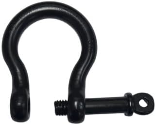 US Stainless Black Stainless Steel 316 Forged Bow Shackle 3/8" (10mm) Marine Grade - Image 4