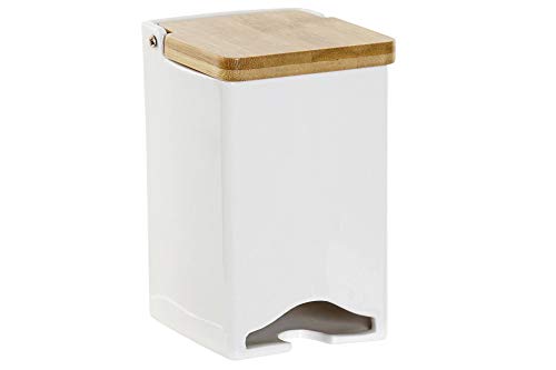 Space Home - Dispensador para Bolsitas de Té - Caja para Infusiones Cerámico con Tapa - Almacenaje de Cocina