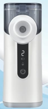 KAUGIC Mesh Nebulizer, Tragbares Inhalationsgerät, Schwarz, Kompaktes Design für Zuhause und Unterwegs