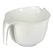 Glad Mixing Bowl with Handle – 3 Quart | Heavy Duty Plastic with Pour Spout and Non-Slip Base | Dishwasher Safe Kitchen Supplies for Cooking and Baking, White