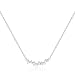 Silber 925 Halskette f&uuml;r Damen, Mehrere Gl&auml;nzende Diamant Anh&auml;nger Halskette Stilvolle Schicke Stern Schneeflocke Halskette Diamant Halskette Blumen Charm Kette Halskette Schmuck f&uuml;r Hochzeitsfeiern