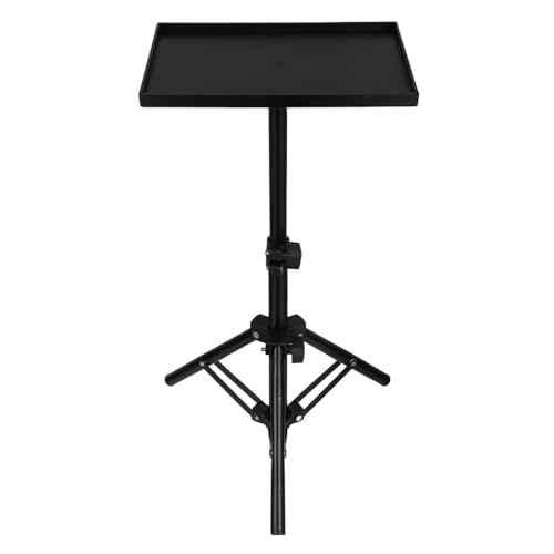 CHICAMPERA Supporto Proiettore Regolabile con Ripiano Antiscivolo e Treppiede Estensibile Stand da Tavolo e Pavimento per Videoproiettori Laptop e Dispositivi Multimediali Altezza e Angolo