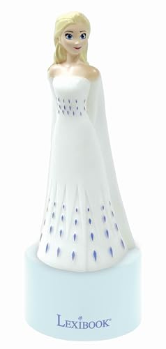 LEXIBOOK, Frozen Nightlight and Speaker for Children's Room, Colour Change, Soft Light, Battery Operated, White, NS01FZLXB