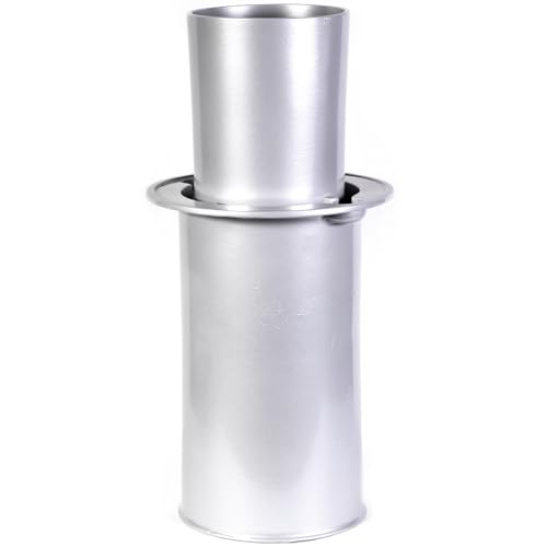 Aluminum Finish Cemetery Vase