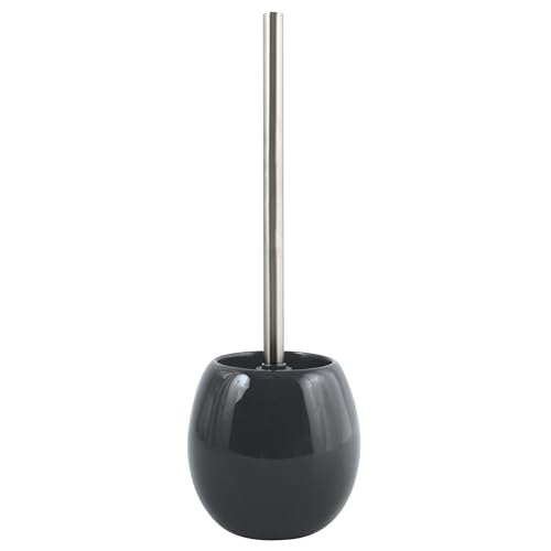 Image of MSV Toilet Brush and Java Base Grey, Ceramic, 40 x 11.5 x 11.5