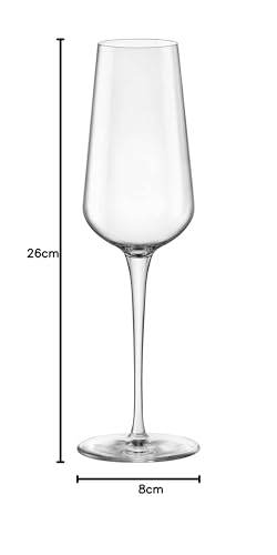 Copas Flute cl.28 Rocco Bormioli Inalto para cenas románticas y celebraciones familiares en casa 6