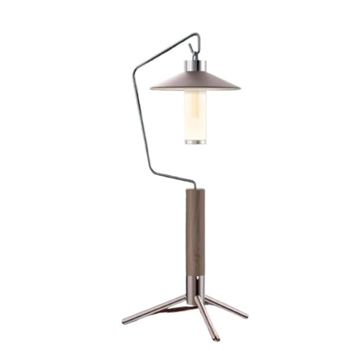 Creative Table Lamp Camp Atmosphere Lights Charging Dark Wood Aluminum Alloy For Outdoor Parlor Bedroom