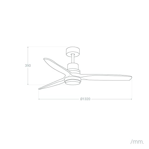 TECHBREY Ventilatore da Soffitto con luce LED