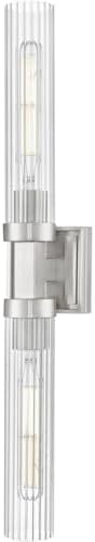 Z-Lite 740-2W-BN Beau - 2 Light Wall Sconce-27 Inch Tall and 4.5 Inch Wide, Finish Color: Brushed Nickel